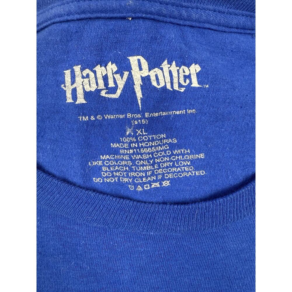 Harry Potter Ravenclaw House Crest T-Shirt Adult XL Blue Gold Hogwarts - Picture 2 of 4
